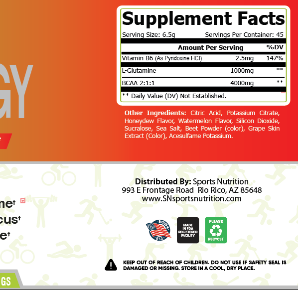 BCAA Energy (Honeydew Watermelon)